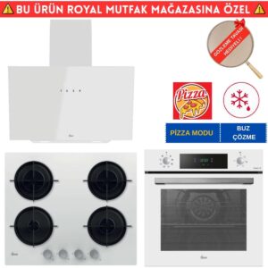 Hoover Roma / Beyaz Cam Dijital Turbo Ankastre Set (HO3158W+ HVW6MW +HDG6C1GWTK) HBCV0000GKXVR2