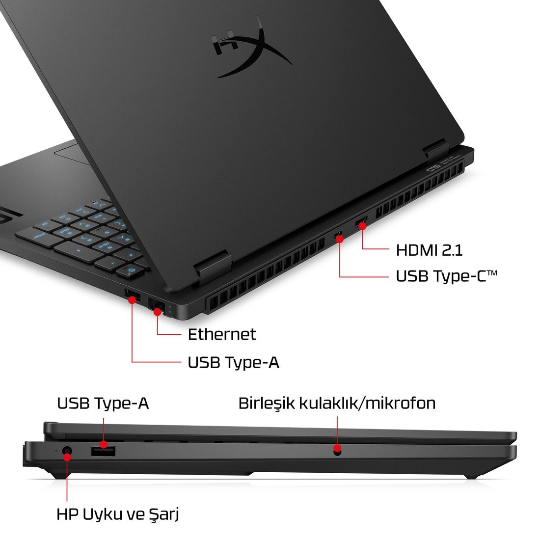 HP Hyperx Omen 15-GB0004NT D2QV9EA Nvıdıa Geforce RTX™5060 8gb Amd Ryzen 7 260 24GB Ram 1tb SSD 15.3 Inç 165Hz Taşınabilir Bilgisayar