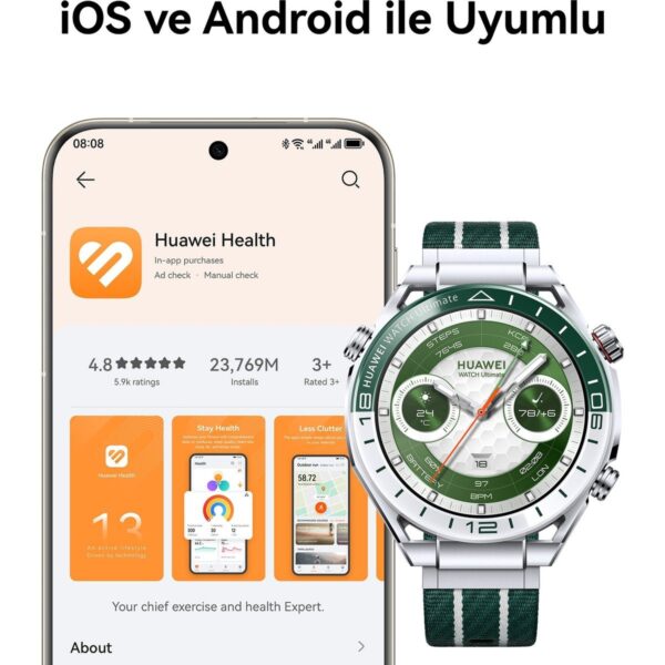 Huawei Huaweı Watch Ultimate 2 Yeşil E-Sim