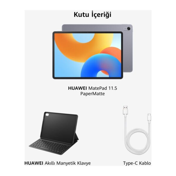 Huawei Matepad 11.5″ Papermatte Edition 8GB 256GB Uzay Grisi + Klavye