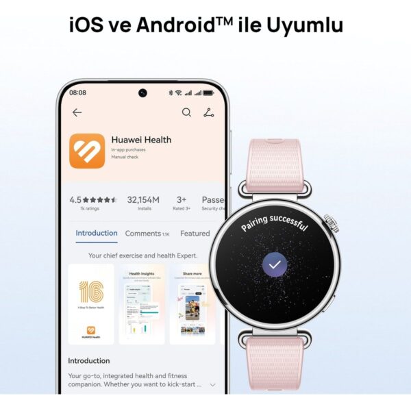 Huawei Watch GT 7 46 mm Akıllı Saat – Siyah, 21 Güne Varan Pil Ömrü, NFC Ödeme, Kayak ve Bisiklet Modları, iOS ve Android Uyumlu