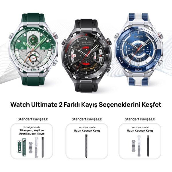 Huawei Watch Ultimate 2, Zirkonyum Bazlı Sıvı Metal Kasa,150m Dalış Desteği, Bluetooth Arama, Hassas Sağlık Takibi, iOS & Android Uyumlu
