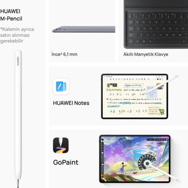 Huawei Yeni (2026) MatePad 11.5S Ultra Net PaperMatte Ekran 12GB 256GB Uzay Grisi + Ayrılabilir Klavye