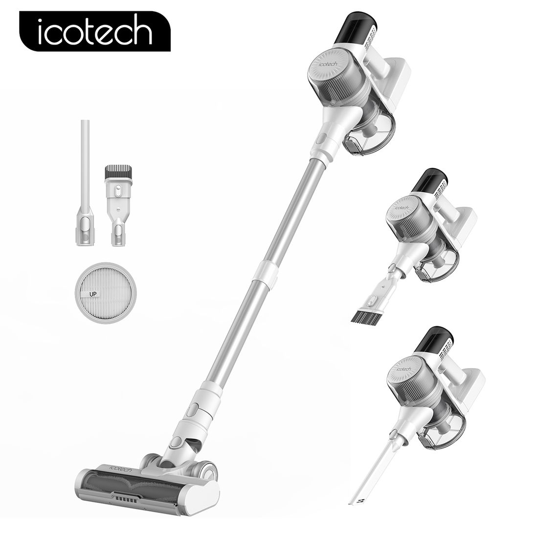 Icotech F30 Max 38KPA Greeneye Lazer Teknoloji Şarjlı Dikey Süpürge