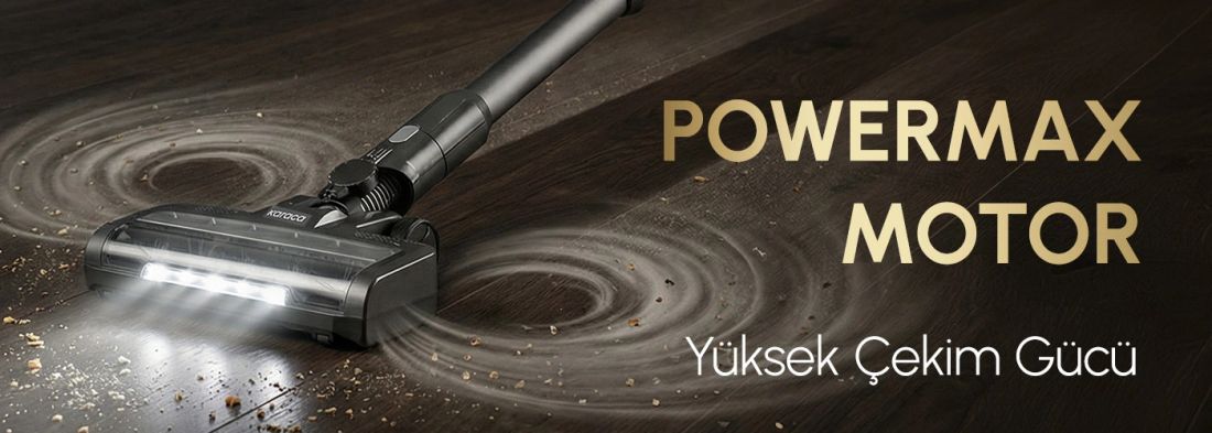 Karaca Power Up Pro 350 W Dik Süpürge Altın Renk HEPA Filtreli 0,6 L Toz Haznesi ile Güçlü Temizlik