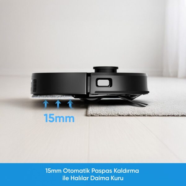 katya U Akıllı Robot Süpürge 10000PA Yüksek Emiş Gücü, Otomatik Mop Yıkama ve Kurutma