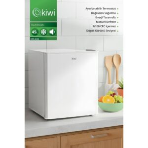 Kiwi KRF-2545 Mini Buzdolabı 45 lt Enerji Sınıfı E Ayarlanabilir Termostat ve Düşük Gürültü Seviyesi HBCV0000AH78EQ