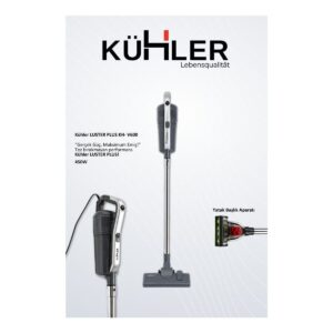 Kühler Luster Plus KH-V600 Kablolu Dikey Süpürge | Güçlü Emiş Performansı | Hafif ve Ergonomik Tasarım HBCV0000GWQ9OK