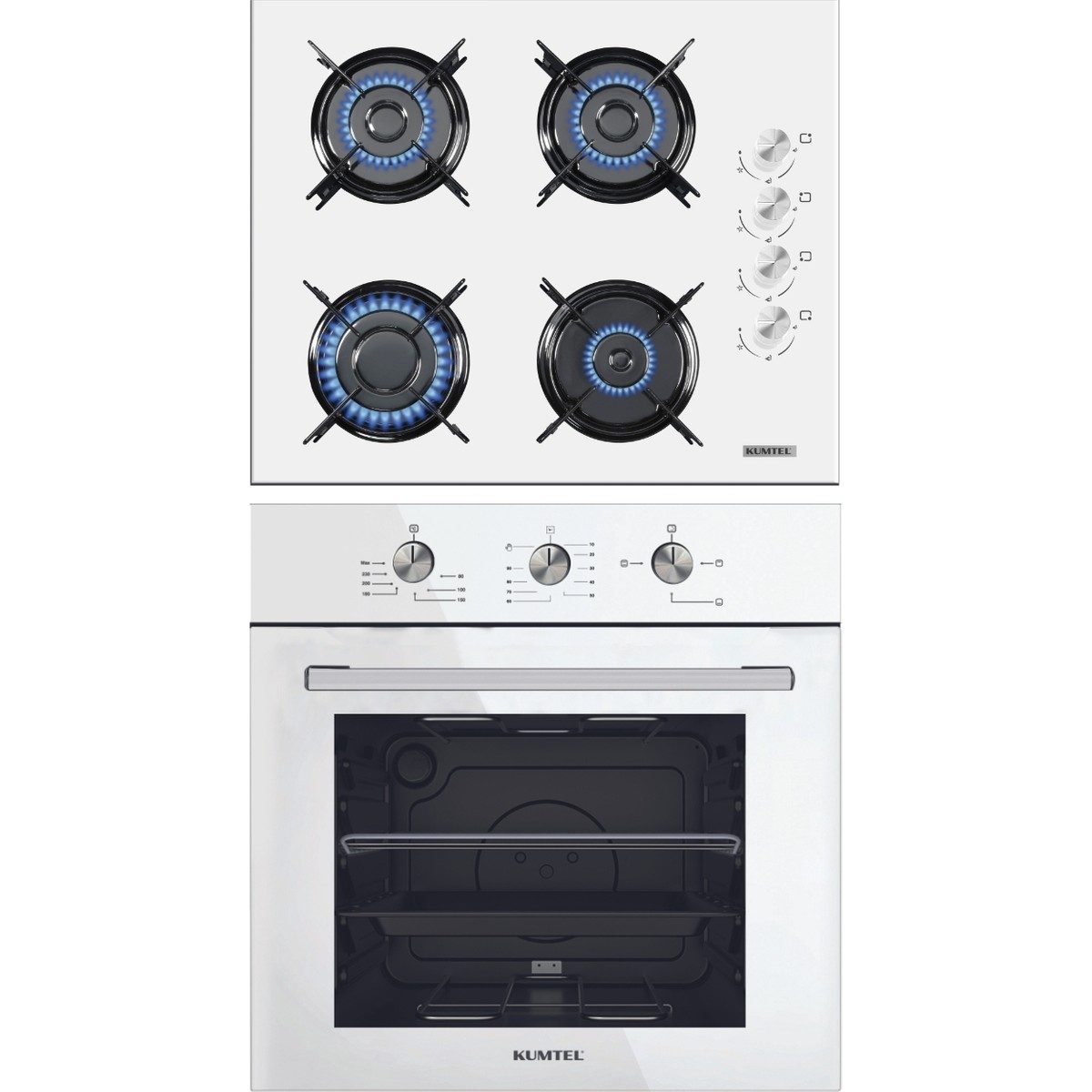 Kumtel 2'li Beyaz Ankastre Set (Ocak-Fırın) HBCV00002KBCT8