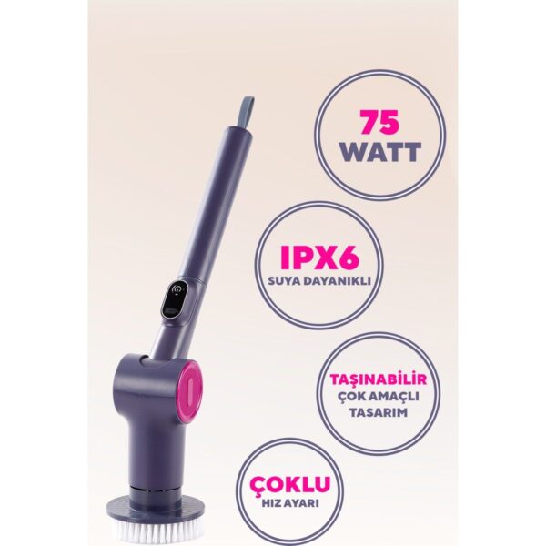 Kumtel 9in1 Şarjlı Çok Amaçlı Temizlik Fırçası Seti Hscr-01