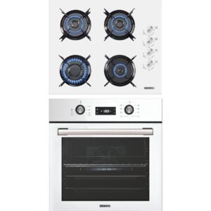 Kumtel Beyaz Ankastre Set (Fırın-Ocak) A+ Enerji Sınıfı 4 Ocak Gözlü Modern Tasarım HBCV00002LZVG4
