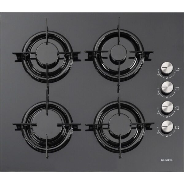 Kumtel Black Argento Button 3’lü Cam Ankastre Set A+ Enerji Sınıfı Siyah Renk Modern Tasarım