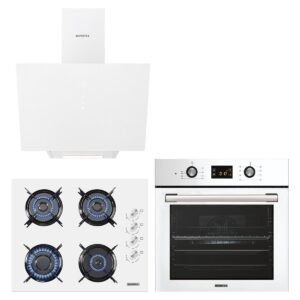 Kumtel Digital Style 8 Programlı Dokunmatik Beyaz Cam Ankastre Set HBCV0000LDQB49