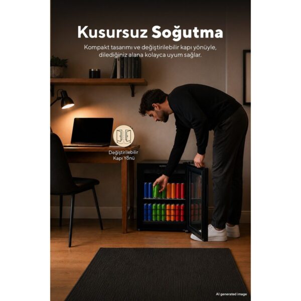 KUMTEL HMB-60 44 L Cam Kapılı Mini Buzdolabı (Minibar)