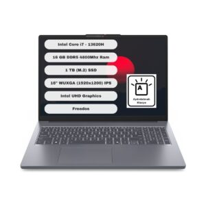 Lenovo Ideapad Slim 3 16IRH10 Intel Core i7 13620H 16GB DDR5 1TB SSD 16" WUXGA Taşınabilir Bilgisayar HBCV00008CB1NV