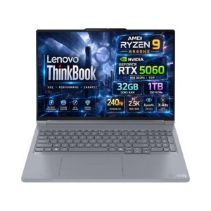 Lenovo ThinkBook 16p G6 ADR AMD Ryzen 9 8940HX 32GB 1TB SSD RTX 5060 8GB (115W) 16" 2.5K WQXGA (2560x1600) IPS Panel 240Hz Freedos Taşınabilir Bilgisayar 21U00013TX HBCV0000DOGBGN