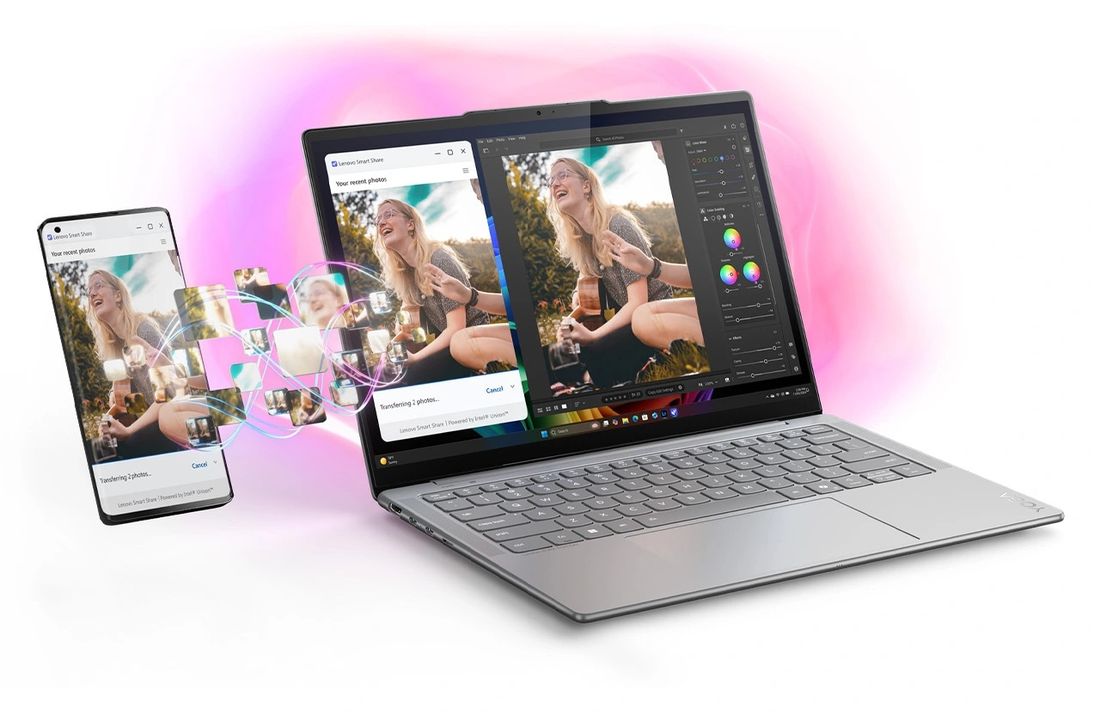 Lenovo Yoga Slim 7 Aura Edition Intel Core Ultra 5 226V 16GB 512GB SSD Windows 11 Home 14" Taşınabilir Bilgisayar 83JX00BATR