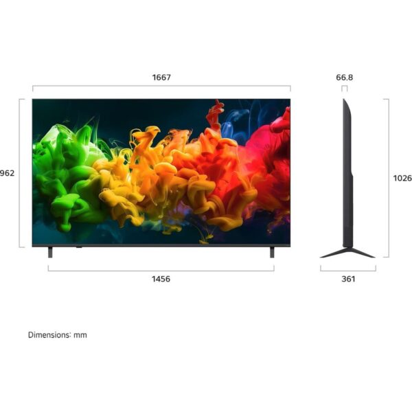 Lg 75QNED81B6A 75” 190 Ekran Uydu Alıcılı 4K Ultra Hd Smart Webos Miniled Tv