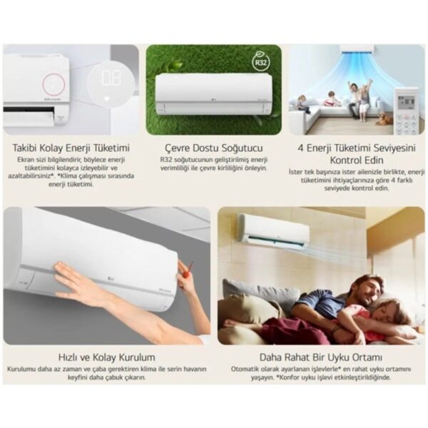 LG PC12SQ Dualcool Plus A++ 12000 BTU Inverter Duvar Tipi Klima