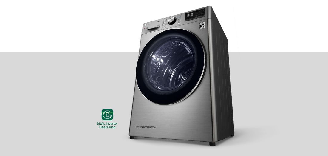 LG RH10V9AV2W 10 kg Dual Inverter ThinQ Özellikli Sessiz Çalışma ve Program Sayısı 14 Isı Pompalı Kurutma Makinesi