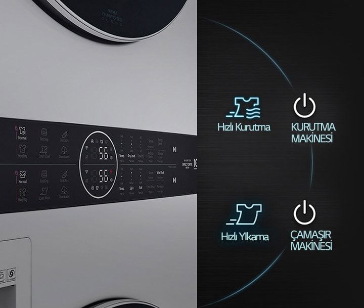 LG W4W8BVKKWHM 1400 Devir 12/10 Kg Kurutmalı Çamaşır Makinesi A Enerji Sınıfı ile Yüksek Performans