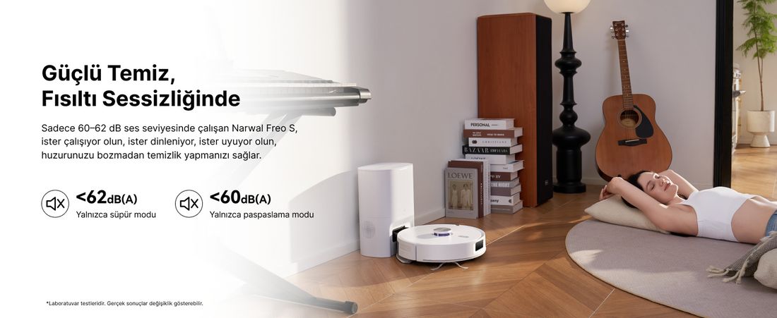 Narwal Freo S Akıllı Robot Süpürge Beyaz,8000PA Emiş Gücü