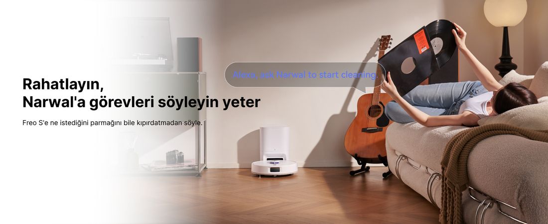 Narwal Freo S Akıllı Robot Süpürge Beyaz,8000PA Emiş Gücü