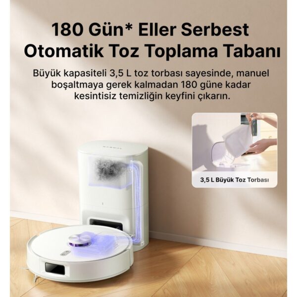 Narwal Freo S Akıllı Robot Süpürge Beyaz,8000PA Emiş Gücü