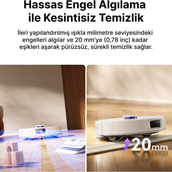 Narwal Freo S Akıllı Robot Süpürge Beyaz,8000PA Emiş Gücü