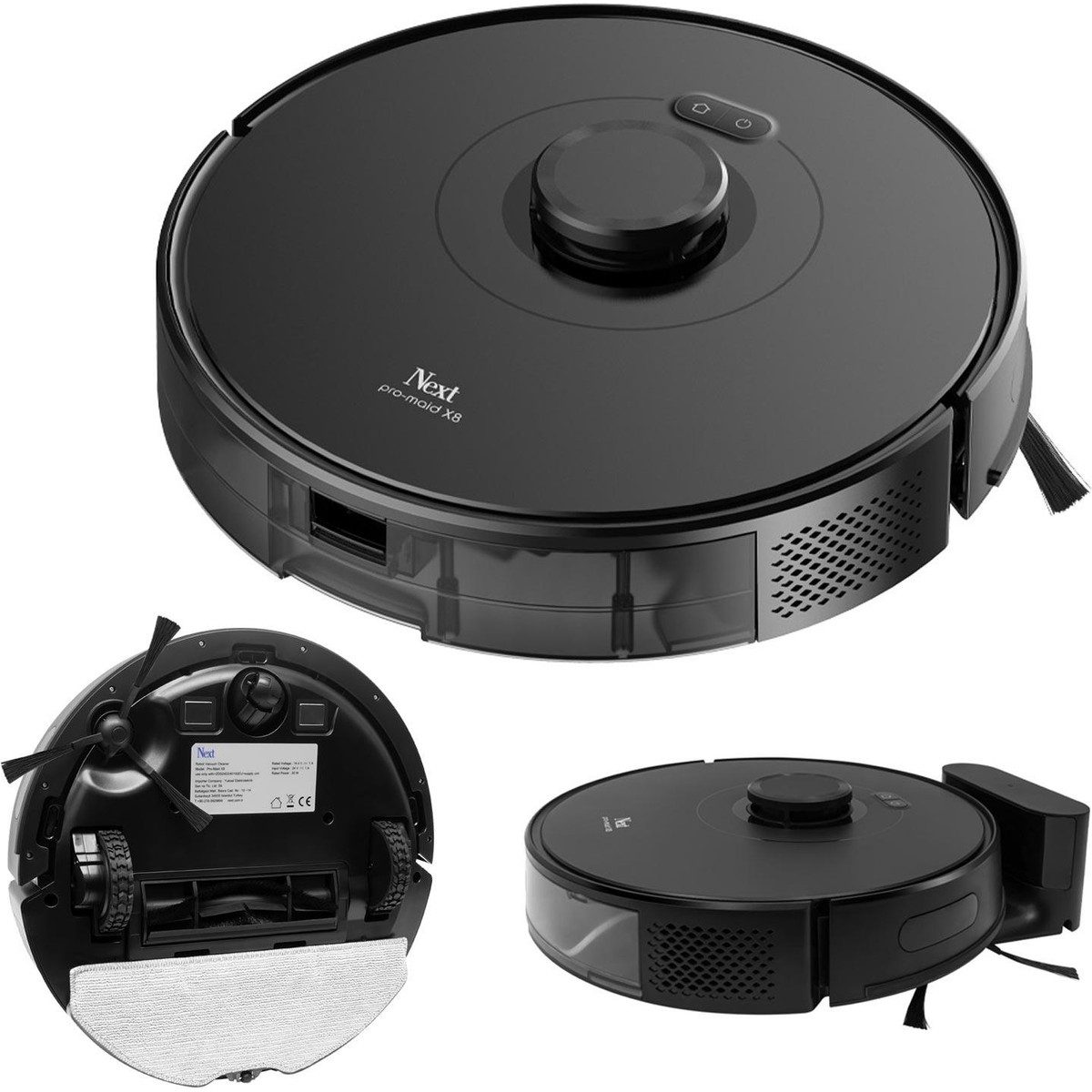 Next Pro Maıd-X8 Akıllı Robot Süpürge ve Paspas HBCV00007MXHBL