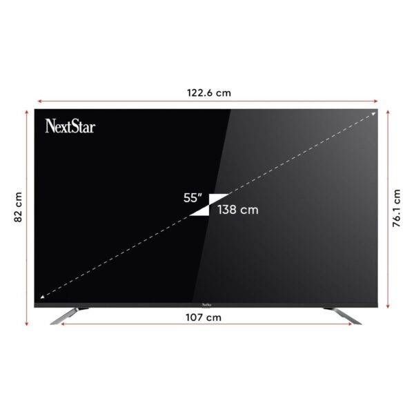 Nextstar YE-55IDG11 55″ 140 Ekran Uydu Alıcılı 4K Ultra HD Google Smart MiniLED TV