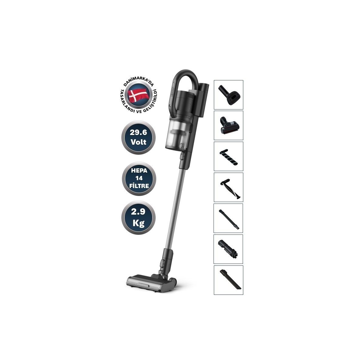 Nilfisk S1 Pet Care Hepa 14 Filtreli Dikey Şarjlı Süpürge HBCV000060WLGE