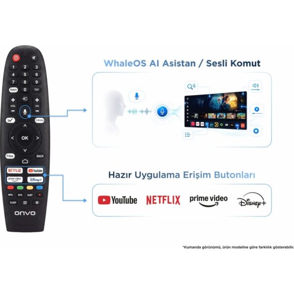 Onvo 32VL80F2HA 32” 82 Ekran Uydu Alıcılı HD Ready WhaleOS LED TV
