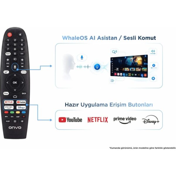 Onvo 40VQ80F2FA 40” 102 Ekran Uydu Alıcılı Full HD WhaleOS QLED TV
