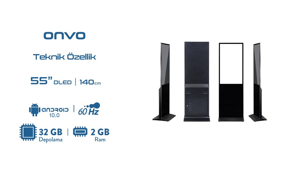 Onvo 55OVIN6000E 55" İç Mekan 400 Nits LED Ekran