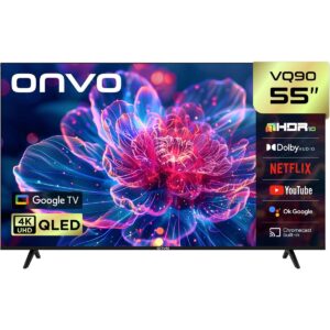 Onvo 55VQ90F3UA 55'' 140 Ekran Uydu Alıcılı 4K Ultra HD Google Smart QLED TV HBCV0000BGCSEW