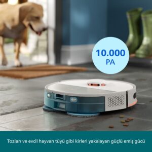 Philips 5000 Serisi Islak Kuru Robot Süpürge, Yüksek Emiş Gücü, Uzun Çalışma Süresi, HomeRun, Otomatik Boşaltma İstasyonu, Beyaz, XU5100/20 HBCV00009X74UR