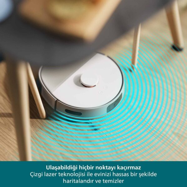 Philips 5000 Serisi Islak Kuru Robot Süpürge, Yüksek Emiş Gücü, Uzun Çalışma Süresi, HomeRun, Otomatik Boşaltma İstasyonu, Beyaz, XU5100/20
