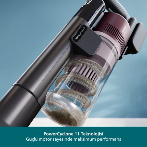 Philips 6000 Serisi Kablosuz Dik Süpürge, 25.2 V, PowerCyclone 11, TriActive LED başlık, XC6453/10