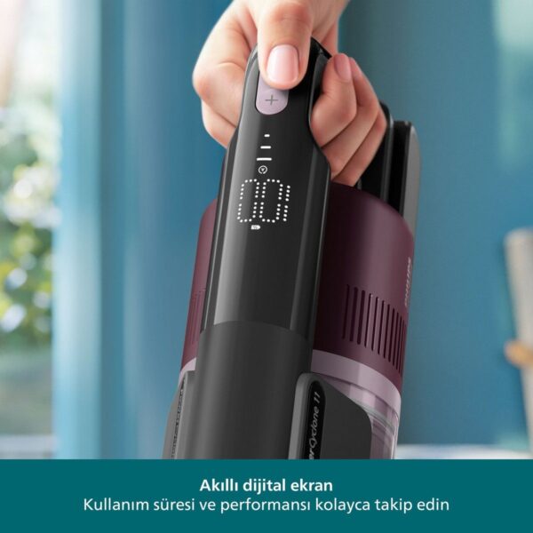 Philips 6000 Serisi Kablosuz Dik Süpürge, 25.2 V, PowerCyclone 11, TriActive LED başlık, XC6453/10
