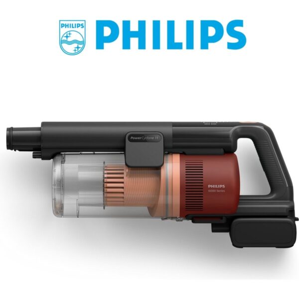 Philips 6000 Serisi Kablosuz Dik Süpürge XC6452/10, Turbo Başlık ve Toz Haznesi ile Güçlü Emiş