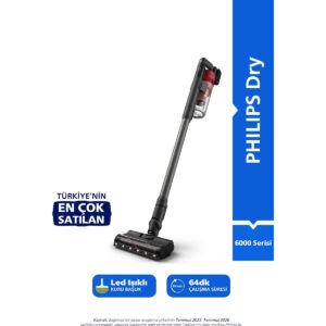 Philips 6000 Serisi Kablosuz Dikey Süpürge, PowerCyclone 11, 64 Dakika Kullanım Süresi, XC6552/01 HBCV000081RMZO