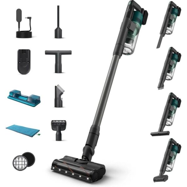 Philips 6000 Serisi Kablosuz Dikey Süpürge, PowerCyclone 11, Aqua Modül ile Kolay Mop, TriActive, XC6557/01