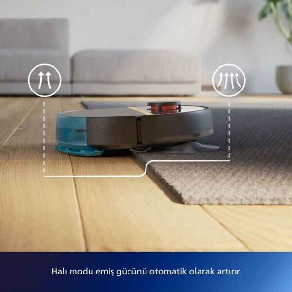 Philips 7000 Islak Kuru Robot Süpürge XU7100/01 5000 Pa Emiş Gücü ile Düz Zemin Temizliği XU7100/01