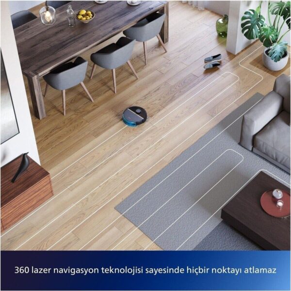 Philips 7000 Islak Kuru Robot Süpürge XU7100/01 5000 Pa Emiş Gücü ile Düz Zemin Temizliği XU7100/01