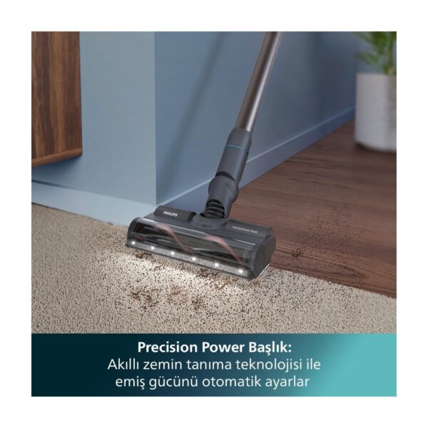 Philips 8000 Serisi Aqua Plus Kablosuz Dik Süpürge, 25,2 V, 80 dk’ya kadar Çalışma Süresi, PrecisionPower Başlık, Aqua Plus Başlık, XC8053/01