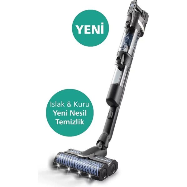 Philips 9000 Serisi AquaTrio Kablosuz Dikey Süpürge, Otomatik Temizleme ve Şarj İstasyonu, AquaSpin Başlık, PowerCyclone Aqua, XW9463/11