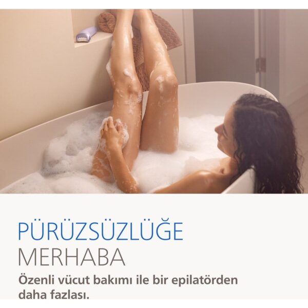 Philips 9000 Serisi Kablosuz Epilatör Mor Renkli Yıkanabilir Başlık ile Islak ve Kuru Kullanım