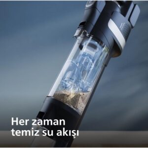 Philips Aqua Trio YENİ 9000 SERİSİ 3'ü 1 Arada (Islak, Kuru ve Moplu) Sarjlı ve Kablosuz Dik Süpürge Siyah