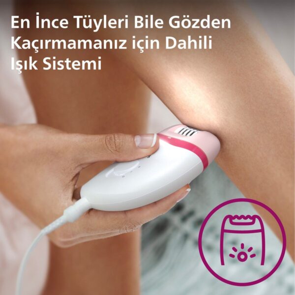Philips BRE255/05 Satinelle Essential Kablolu Kompakt Epilatör Yıkanabilir Başlık ve 3 Hız Ayarıyla